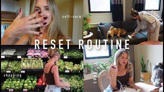 RESET ROUTINE VLOG | self-care, grocery shop for the week | deep apartment clean