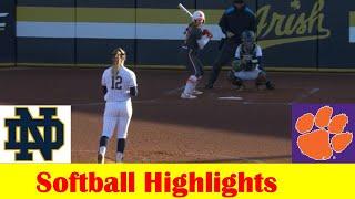 #20 Clemson vs Notre Dame Softball Game 3 Highlights, April 21 2024