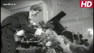 Van Cliburn wins the First International Tchaikovsky Competition in Moscow in 1958