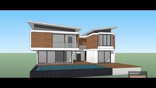 Sketchup create Modern House design  basic for beginner