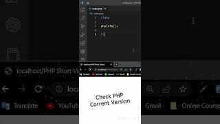 How to check the PHP version and PHP info? PHP Interview Preparation #shorts #2023