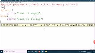 Python program to check a list is empty or not