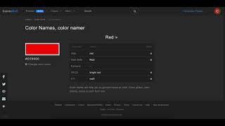 Color namer, extract color name by hex code