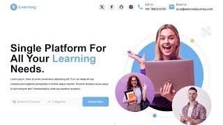 Build A Responsive E-Learning Landing Page Using Tailwind CSS