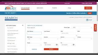 NH EASY Tutorial: LTSS Search Screens