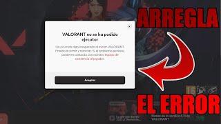 " VALORANT no se ha podido ejecutar " Como arreglar error Valorant no se abre 2023 Tutorial 