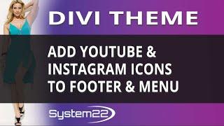 Divi Theme Add YouTube And Instagram Icons To The Menu and Footer