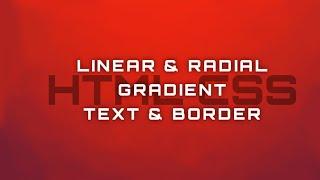 Gradient Text And Gradient Border | Linear Gradient | Radial Gradient | HTML | CSS