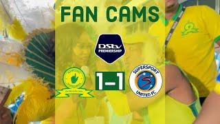 Mamelodi Sundowns 1-1 Supersport United | Fan Cams | reaction from the stands