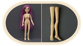 Кукла крючком Виолетта , часть 2 (Ноги). Crochet doll Violetta, part 2 (Legs)