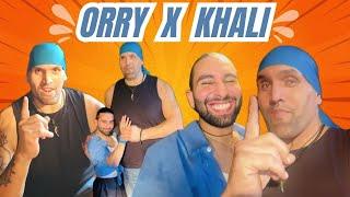 Orry on a shoot with The Great Khali 