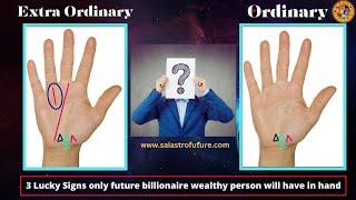 3 Lucky Signs only future billionaire wealthy person will have in hand | Palmistry | Sai Suvajit