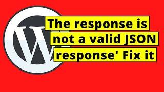 Publishing failed. Error message: The response is not a valid JSON response'