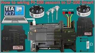 TIA Portal V17 connect with PLC S7-200 SMART and Pt-100 temperature sensors