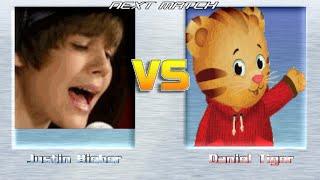 M.U.G.E.N BATTLES | Justin Bieber vs Daniel Tiger