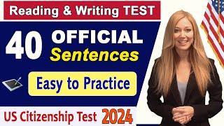 New - USCIS Official Reading and Writing Test 2024 for US Citizenship Interview and N400 Test 2024