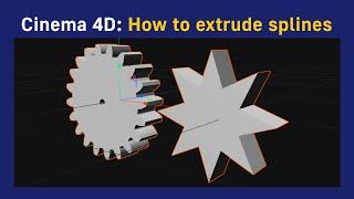 Cinema 4D: How to extrude splines