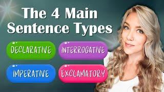 4 Main Sentence Types by Purpose in English: Declarative, Interrogative, Imperative & Exclamatory
