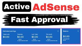 How to Get AdSense Approval In 24 Hours | Unlimited Active Dashboard in 24 Hour