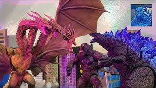 Legendary Godzilla and Kong vs King Ghidorah an epic stop motion battle