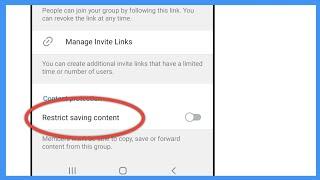 Restrict Saving Content Telegram
