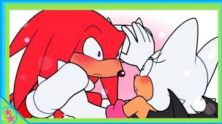 Rouge Gives Knuckles A Sudden Kiss ( Sonic The Hedgehog Comic Dub )