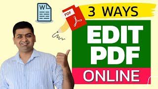Edit PDF File Using Free Online Tools || Top 3 - Free Online Tools to Edit PDF Files