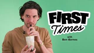 Ben Barnes Tries Boba For The First Time, Sings Wicked | First Times