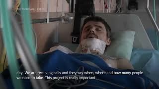 Wounded Ukraine soldiers evacuated from war zone