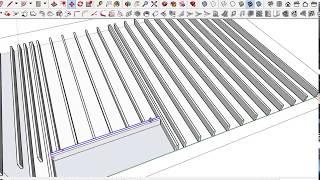 Design a timber floor with SketchUp 1001-bit tools