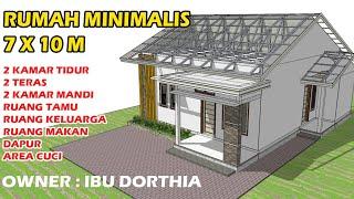 DESAIN RUMAH MINIMALIS 7X10 M DENGAN KONSEP RUMAH TUMBUH