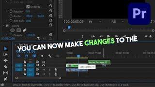 Duplicate a nested sequence and edit it without changing the original nest in Adobe Premiere