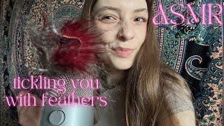 ASMR • tickling you with feathers and hair 🪶