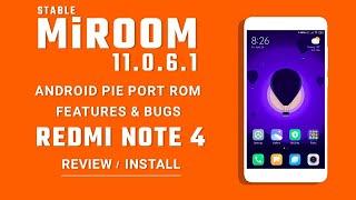 Stable MiROOM 11.0.6.1 Pie Port Rom For Redmi Note 4 (Mido) Features And Bugs | Review And Install