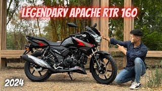 All New Black Apache RTR 160  | 2024 TVS Apache RTR 1602V |