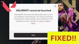 How To Fix Valorant :Can't Launch the Game with Your Current Compatibility In Windows