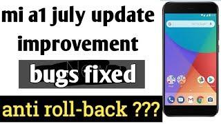 MI A1 July security update bugs fix and improvements