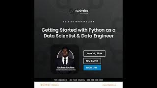 Getting started with Python as a Data Scientist & Data Engineer