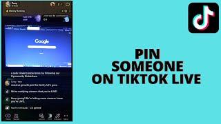 How to Pin Someone On Tiktok Live