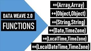 Dataweave 2.0 | Functions | Concat (++)