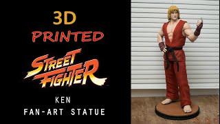 Ken Street Fighter 3d Printed Fan Art Statue