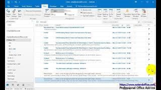 How to delete all emails before or after certain date with sorting in Outlook