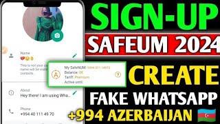 Safeum Otp Problem Solve working trick 2024 | How to create fake WhatsApp by Safeum app