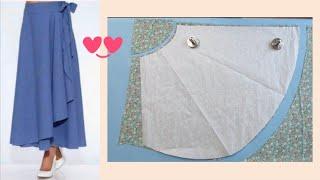 Create an elegant and feminine flared wrap skirt