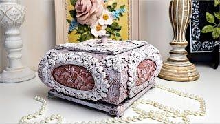 Very beautiful handmade Jewelry box idea/Vintage style jewelry box diy