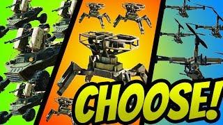 WHICH 4x MG DRONE IS BETTER?!? (Sidekick,Turret,Attack)- CROSSOUT Gameplay