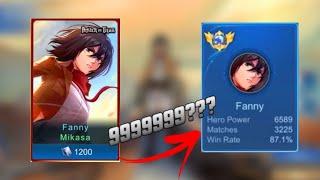 TOP GLOBAL FANNY MIKASA is HERE?!!!| HOW MUCH OVERALL?! | SOLO RANKED GAMEPLAY!! |MLBB