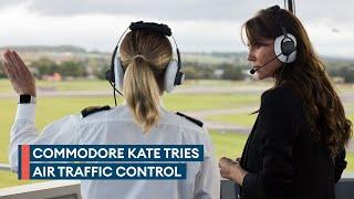 Princess of Wales helps guide Wildcat in to land at RNAS Yeovilton