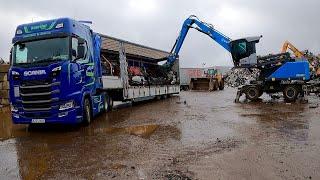 Loading and unloading cars.