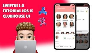 SwiftUI 3.0 Club House UI + LazyVGrid + Bottom Sheet using Xcode 13